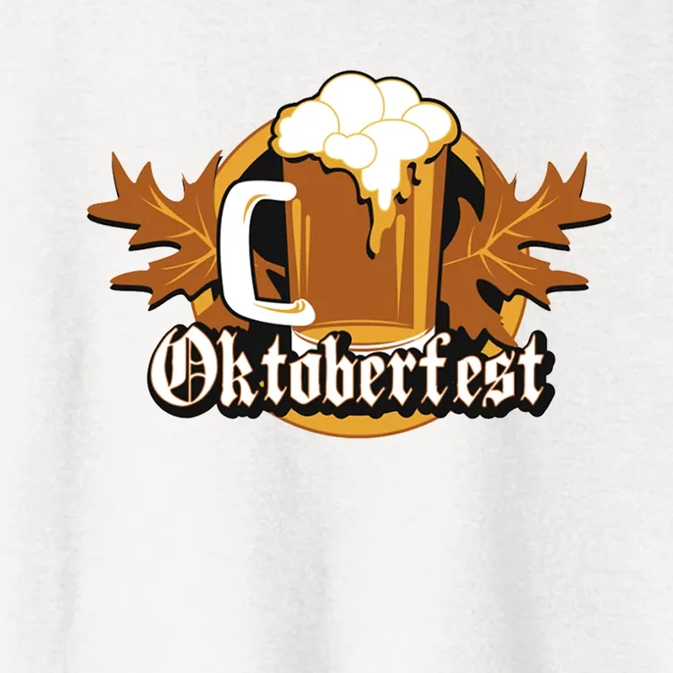 Oktoberfest Beer Celebration Logo Women's Crop Top Tee