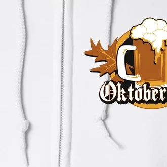 Oktoberfest Beer Celebration Logo Full Zip Hoodie