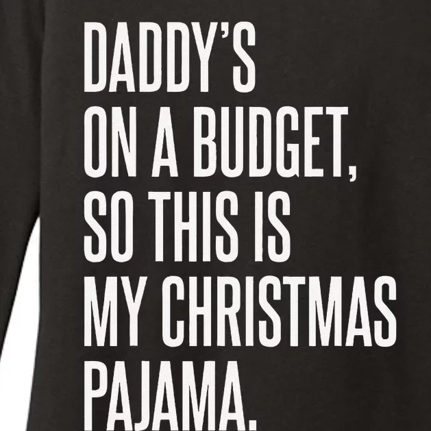 On Budget Christmas Pajama Holiday Family Daddy Excuse Womens CVC Long Sleeve Shirt