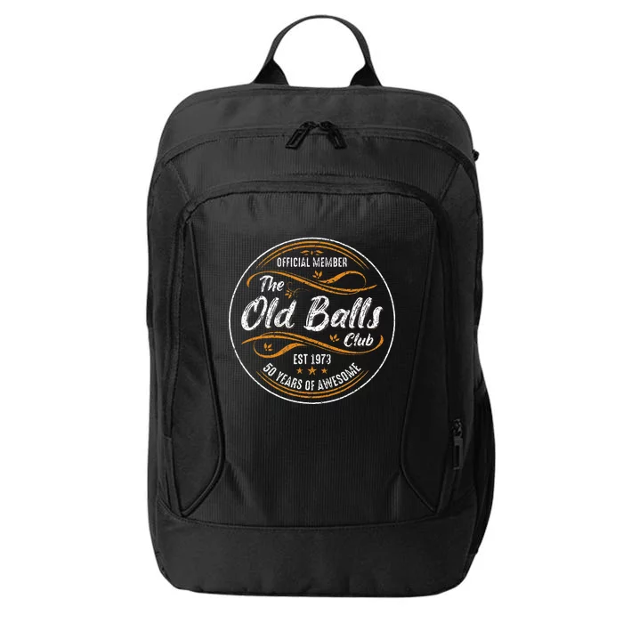 Old Balls Club 50th Birthday Funny 50 Years City Backpack