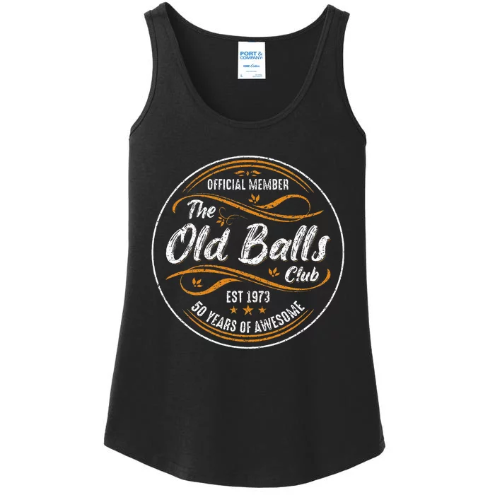 Old Balls Club 50th Birthday Funny 50 Years Ladies Essential Tank