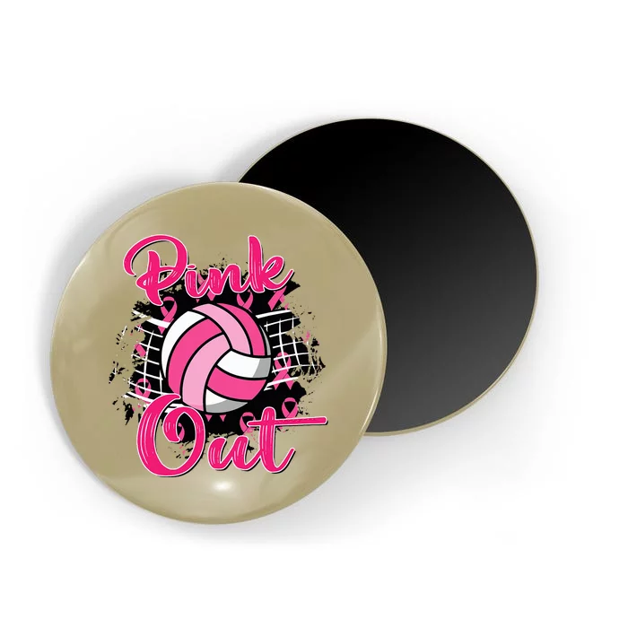 Out Breast Cancer Awareness Volleyball Magnet