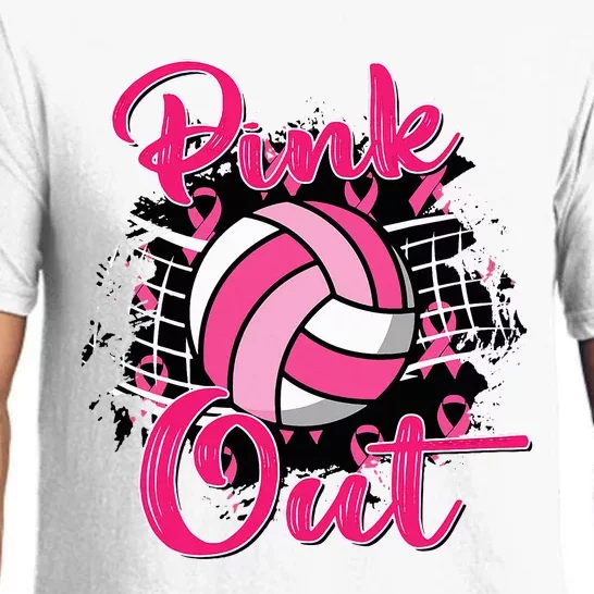 Out Breast Cancer Awareness Volleyball Pajama Set