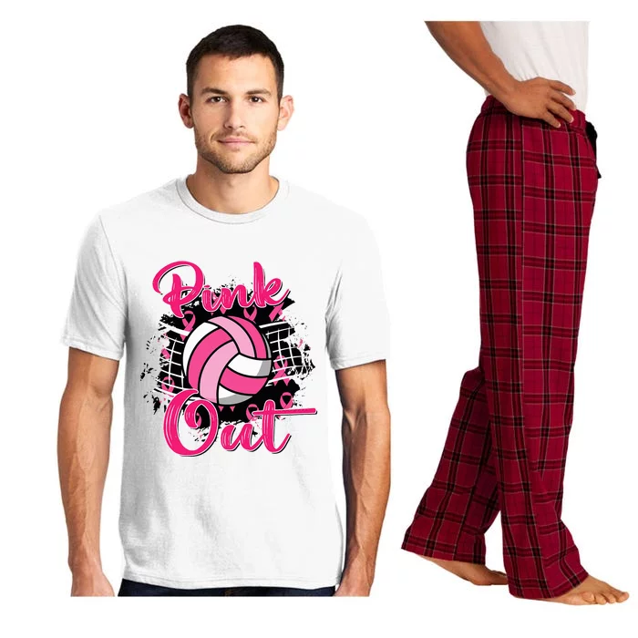 Out Breast Cancer Awareness Volleyball Pajama Set