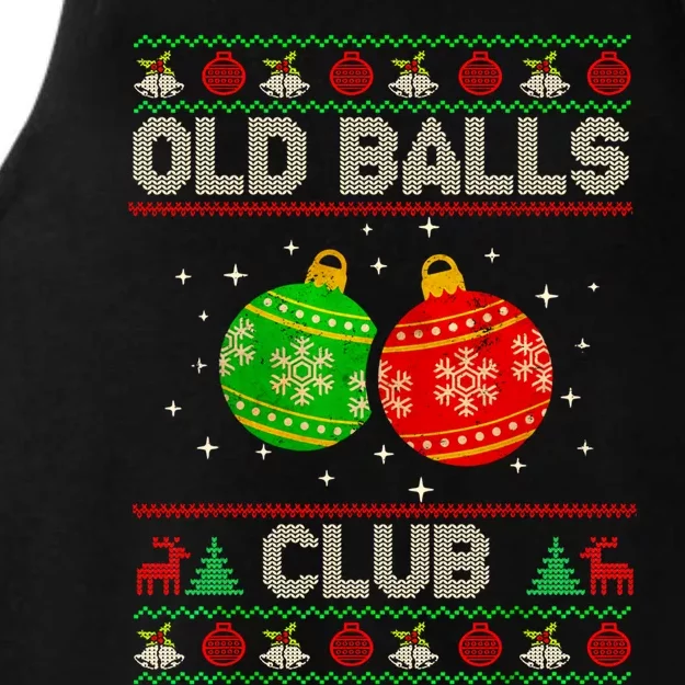 Old Ball Club Xmas Balls Ugly Christmas Sweater For Great Gift Ladies Tri-Blend Wicking Tank