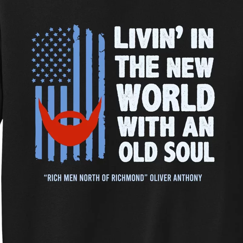 Oliver Blue Collar Anthony Rich Men North Of Richmond Flag Trendy Design Tall Sweatshirt