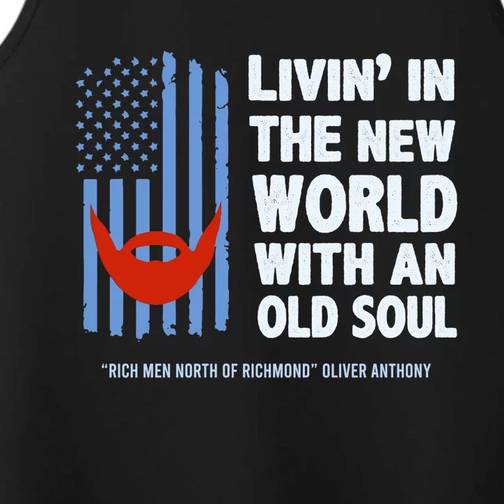 Oliver Blue Collar Anthony Rich Men North Of Richmond Flag Trendy Design Performance Tank