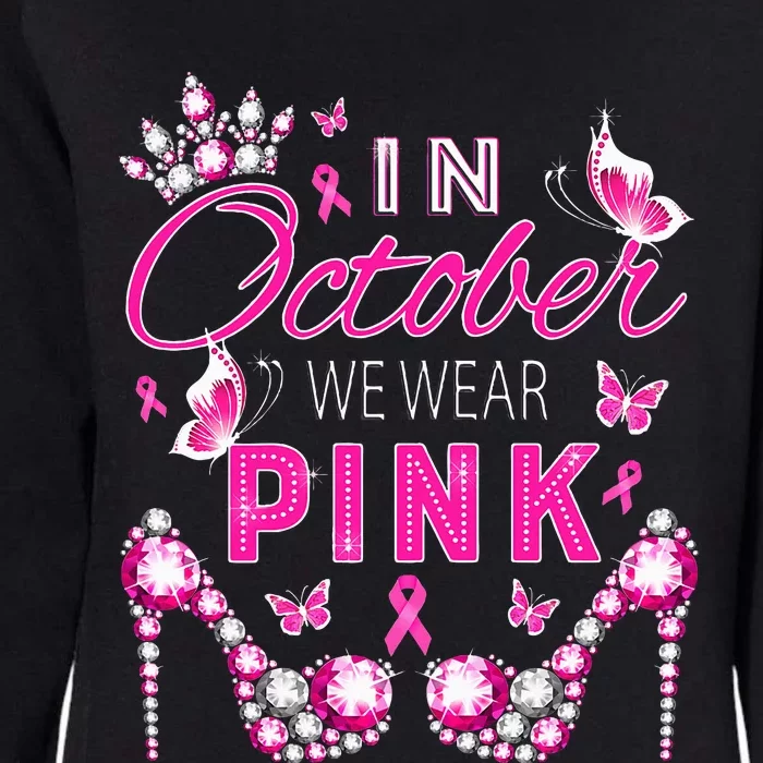 October Breast Cancer Awareness Ribbon Support Womens California Wash Sweatshirt