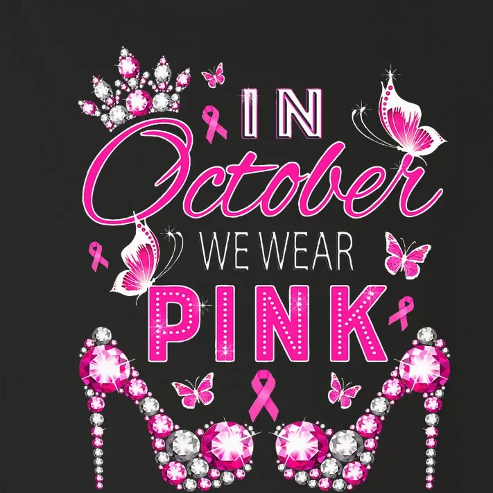 October Breast Cancer Awareness Ribbon Support Toddler Long Sleeve Shirt