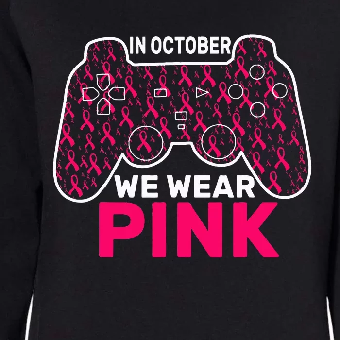 October Breast Cancer Awareness Gaming Collection Womens California Wash Sweatshirt