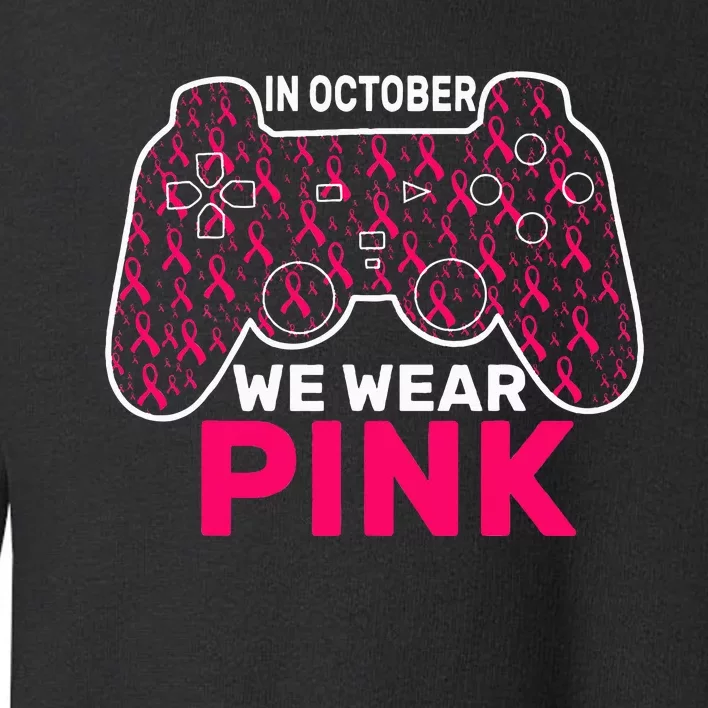 October Breast Cancer Awareness Gaming Collection Toddler Sweatshirt