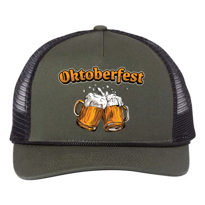 Oktoberfest Beer Cheer Retro Rope Trucker Hat Cap