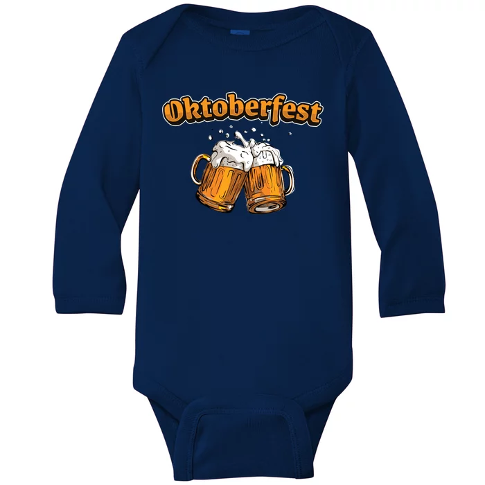 Oktoberfest Beer Cheer Baby Long Sleeve Bodysuit