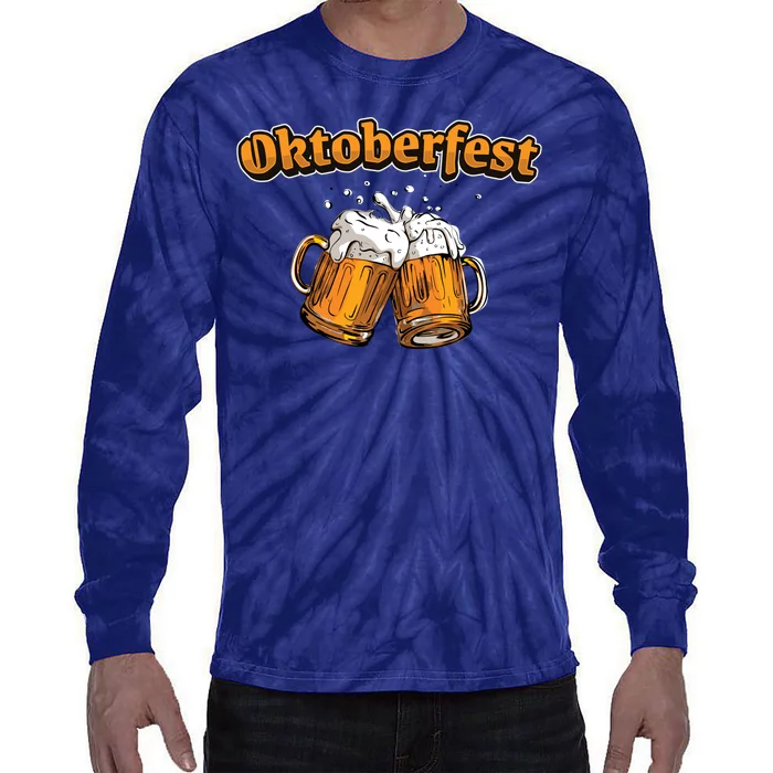 Oktoberfest Beer Cheer Tie-Dye Long Sleeve Shirt