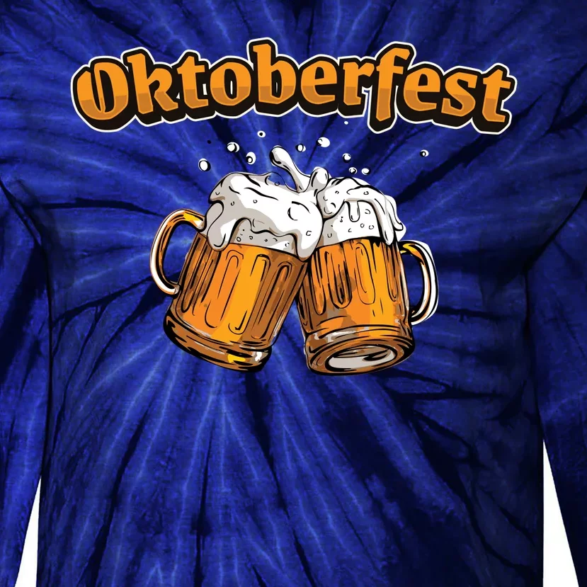 Oktoberfest Beer Cheer Tie-Dye Long Sleeve Shirt