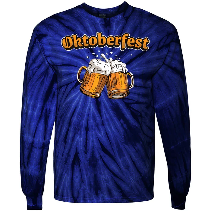 Oktoberfest Beer Cheer Tie-Dye Long Sleeve Shirt