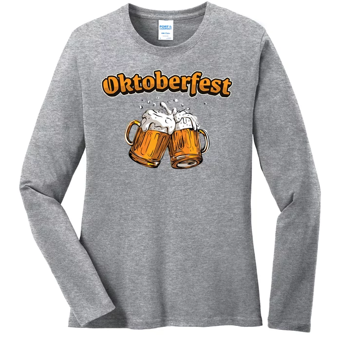 Oktoberfest Beer Cheer Ladies Long Sleeve Shirt