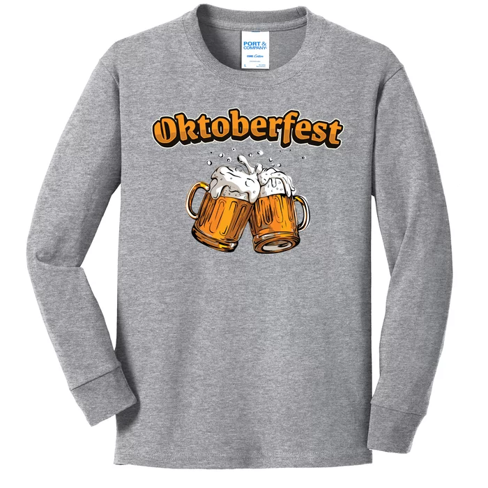 Oktoberfest Beer Cheer Kids Long Sleeve Shirt