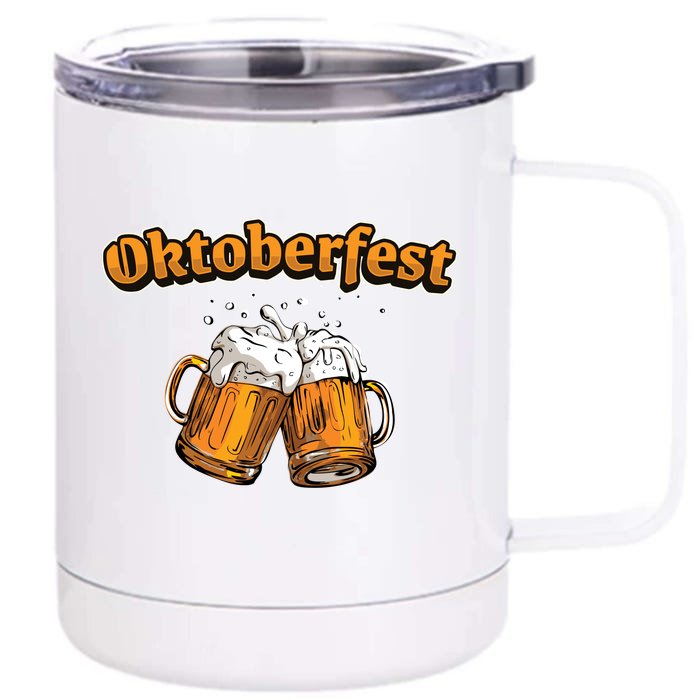 Oktoberfest Beer Cheer Front & Back 12oz Stainless Steel Tumbler Cup