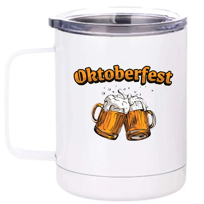 Oktoberfest Beer Cheer Front & Back 12oz Stainless Steel Tumbler Cup