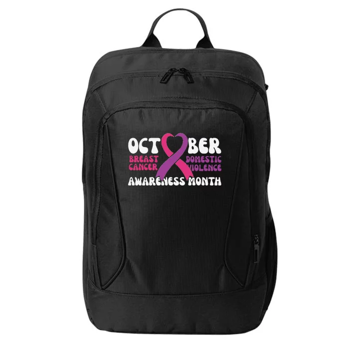 October Breast Cancer And Domestic Violence Awareness Month City Backpack