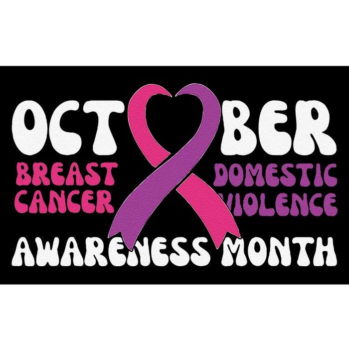 October Breast Cancer And Domestic Violence Awareness Month Bumper Sticker