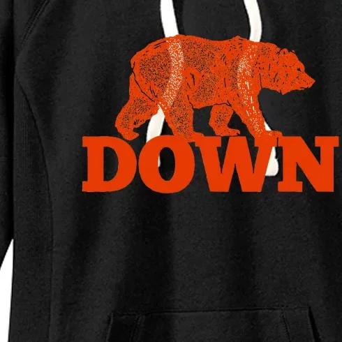 Orange Bear Custom Classic Down Women's Fleece Hoodie