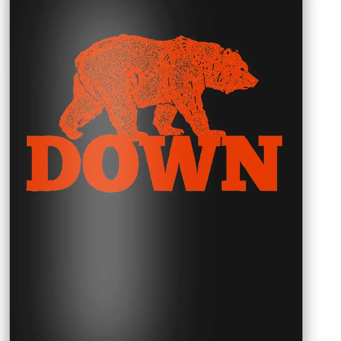 Orange Bear Custom Classic Down Poster