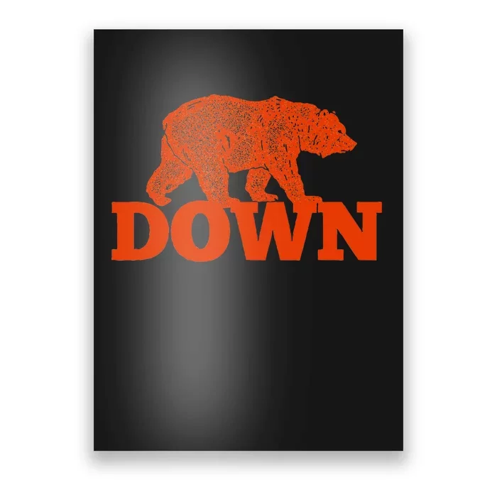 Orange Bear Custom Classic Down Poster