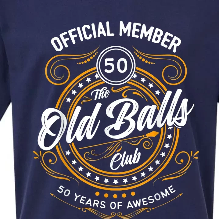 Old Balls Club 50 Years of Awesome Funny 50th birthday Sueded Cloud Jersey T-Shirt