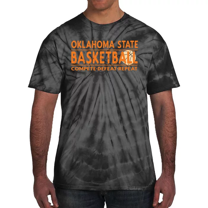 Oklahoma Basketball Compete Defeat Repeat Tie-Dye T-Shirt