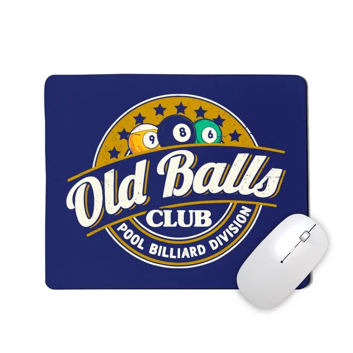 Old Balls Club Pool 8 Ball Billiards Division For Mousepad