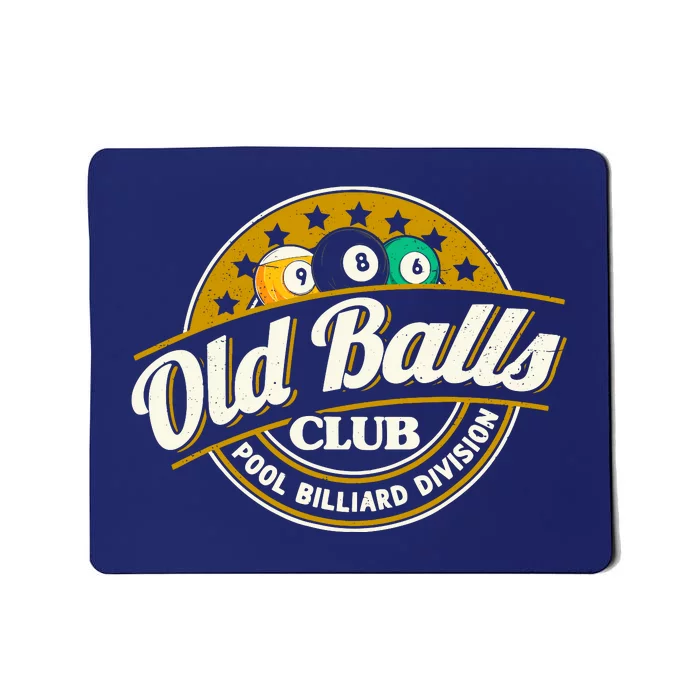 Old Balls Club Pool 8 Ball Billiards Division For Mousepad