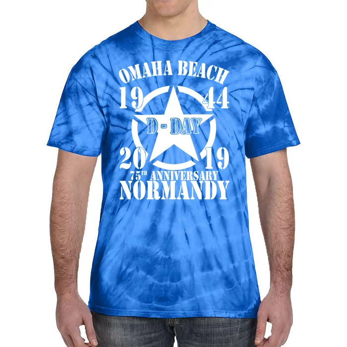 Omaha Beach Dgiftday 75th Anniversary Second World War Us Star Gift Tie-Dye T-Shirt