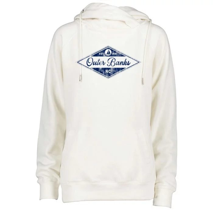 O.U.T.E.R B.A.N.K.S Est 1587 Obx North Carolina Nc Boating Womens Funnel Neck Pullover Hood