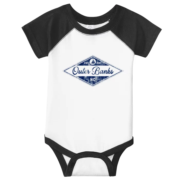 O.U.T.E.R B.A.N.K.S Est 1587 Obx North Carolina Nc Boating Infant Baby Jersey Bodysuit