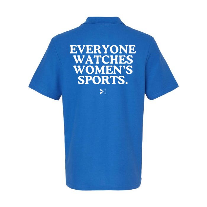 (On Back) Everyone Watches Women Sport Front & Back Softstyle Adult Sport Polo