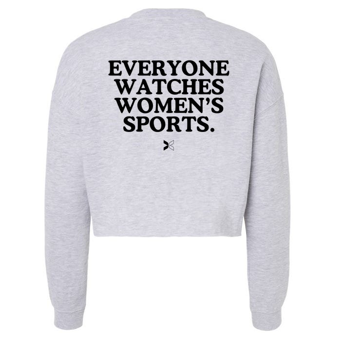 (On Back) Everyone Watches Women Sport Front & Back Cropped Pullover Crew