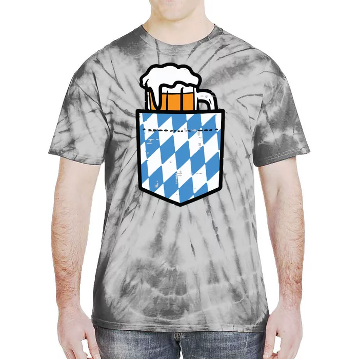 Oktoberfest Bavaria Flag Pocket Fun German Costume Tie-Dye T-Shirt