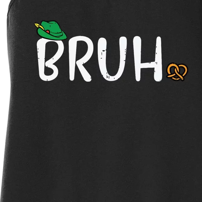 Oktoberfest Bruh Fun German Bavarian Festival Women's Racerback Tank