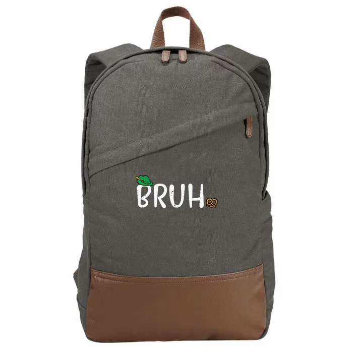 Oktoberfest Bruh Fun German Bavarian Festival Cotton Canvas Backpack