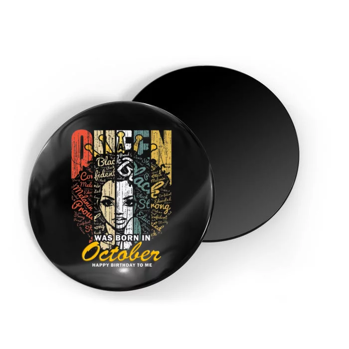 October Birthday For Women Black African Queen Magnet