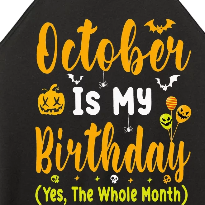 October Birthday For Women October Birthday Month Women’s Perfect Tri Rocker Tank