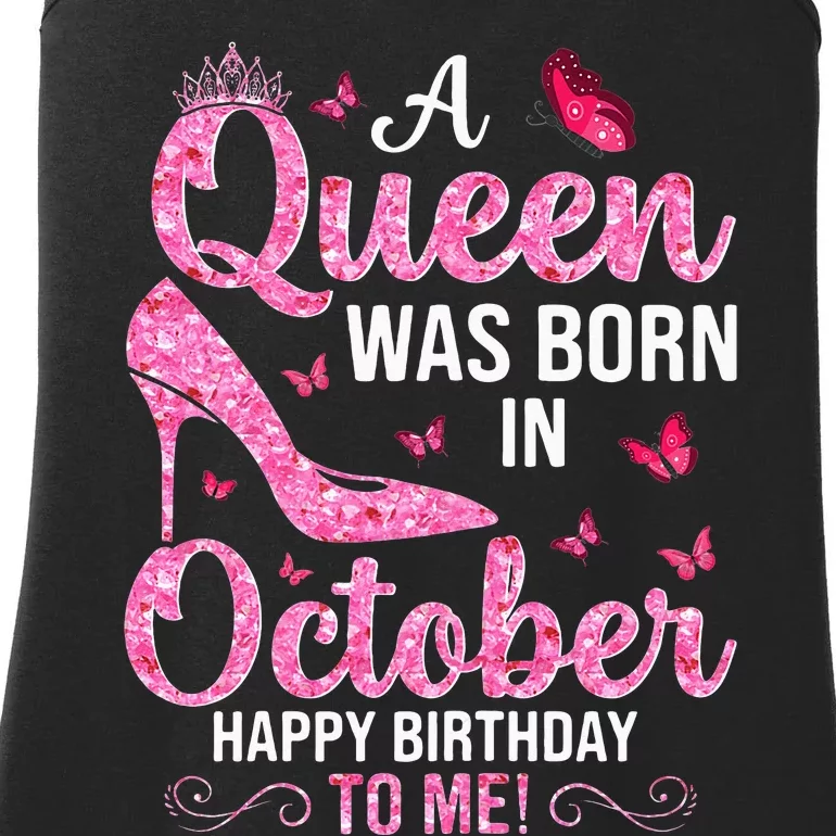 October Birthday For Women Queen Born In Octobe Ladies Essential Tank