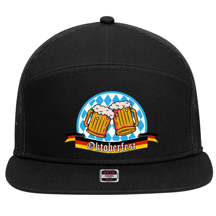 Oktoberfest Beer Festive German Holiday 7 Panel Mesh Trucker Snapback Hat