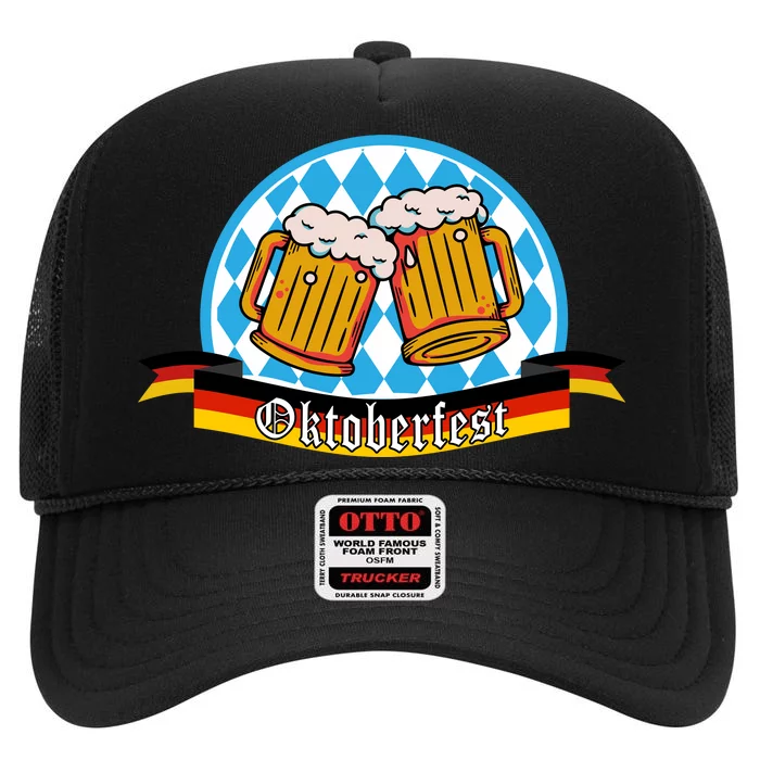 Oktoberfest Beer Festive German Holiday High Crown Mesh Trucker Hat