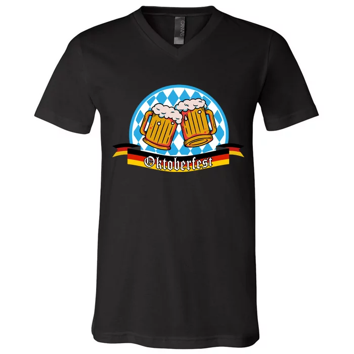 Oktoberfest Beer Festive German Holiday V-Neck T-Shirt