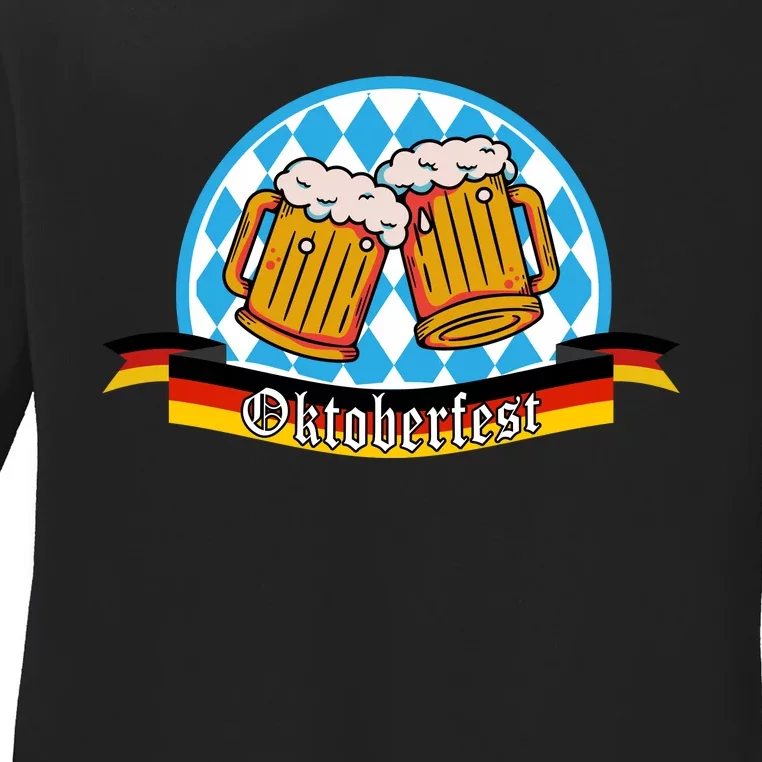 Oktoberfest Beer Festive German Holiday Ladies Long Sleeve Shirt