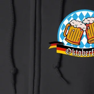 Oktoberfest Beer Festive German Holiday Full Zip Hoodie