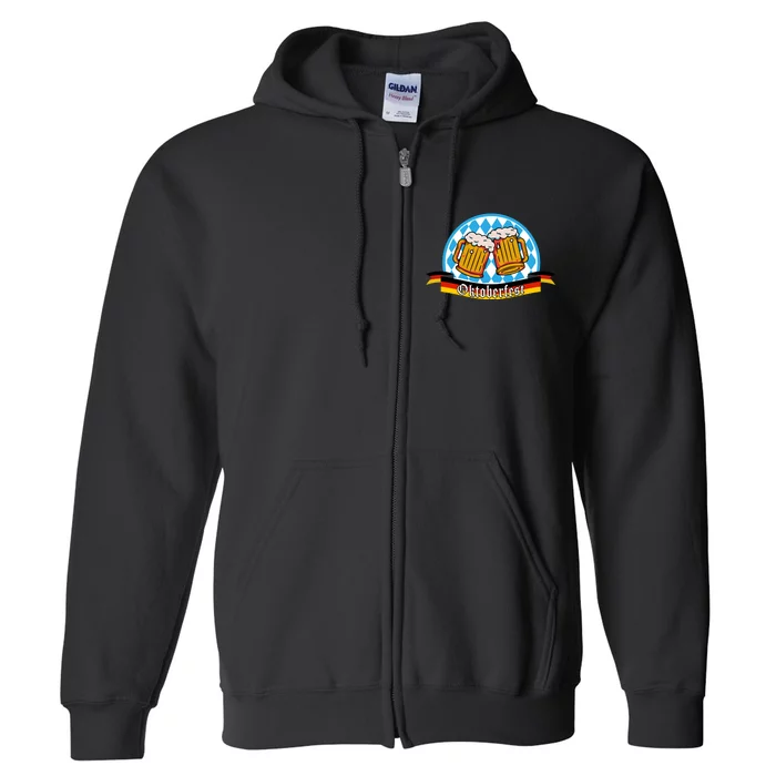 Oktoberfest Beer Festive German Holiday Full Zip Hoodie